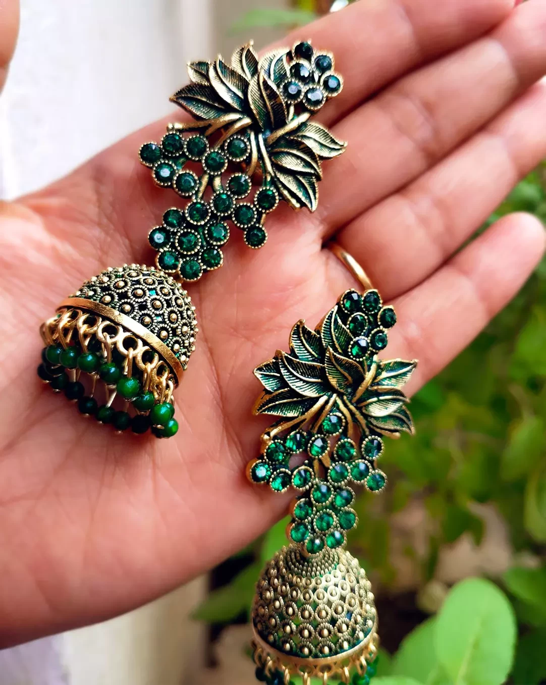 Super Classy Gold plated jhumkas